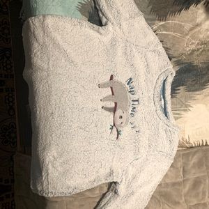 Sherpa pajama shirt